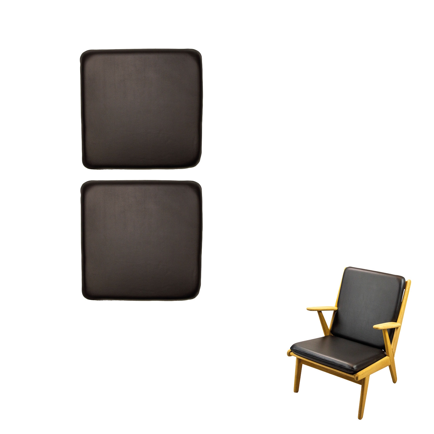 Kissenset In Luxury 18 Leder Fur Den J 53 Sessel Von Poul M Volther